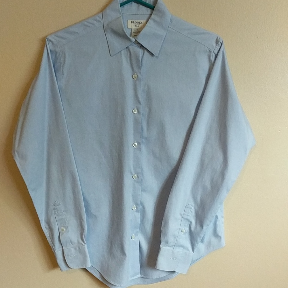 Brooks Brothers blue button down shirt, size 2